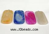 NGP5727 30*50mm rectangle agate pendants wholesale