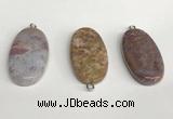 NGP5751 20*40mm oval agate gemstone pendants wholesale