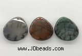 NGP5785 35*45mm flat teardrop agate pendants wholesale