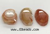 NGP5792 30*50mm - 45*65mm faceted freeform agate slab pendants