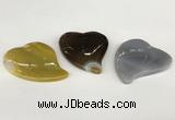 NGP5804 40*50mm heart agate gemstone pendants wholesale