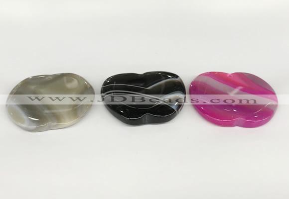 NGP5807 38*43mm apple agate gemstone pendants wholesale