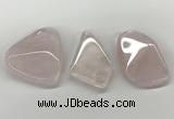 NGP5849 28*45mm - 40*55mm freeform rose quartz slab pendants