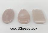 NGP5851 35*55mm freeform rose quartz pendants wholesale