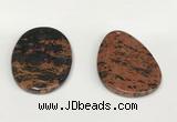 NGP5860 35*55mm freeform mahogany obsidian pendants wholesale