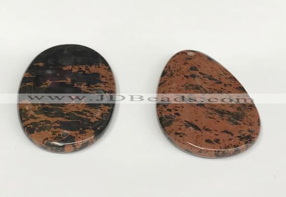 NGP5860 35*55mm freeform mahogany obsidian pendants wholesale