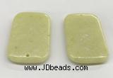 NGP5864 35*55mm rectangle lemon jade pendants wholesale