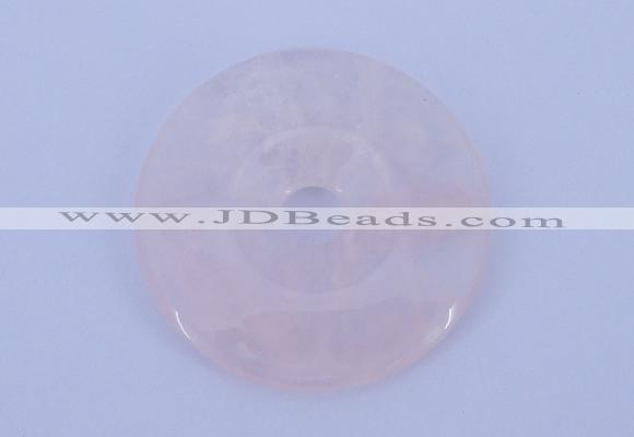 NGP601 5pcs 5*35mm rose quartz gemstone donut pendants wholesale