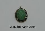 NGP6099 20*25mm - 22*30mm oval green aventurine pendants wholesle