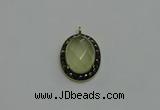 NGP6100 20*25mm - 22*30mm oval lemon quartz pendants wholesle