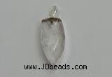 NGP6110 12*35mm - 15*40mm arrowhead white crystal pendants