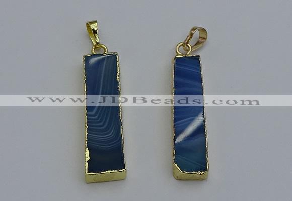 NGP6153 8*35mm - 10*40mm rectangle agate pendants wholesale