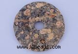 NGP629 5pcs 5*34mm red leopard skin gemstone donut pendants