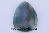 NGP631 5pcs 33*45mm freeform moss agate gemstone pendants