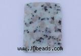 NGP636 5pcs 35*45mm rectangle kiwi stone pendants wholesale