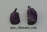 NGP6408 15*25mm - 16*28mm freeform druzy agate pendants