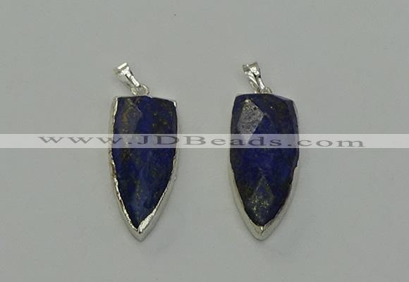 NGP6563 12*35mm - 15*40mm arrowhead lapis lazuli pendants