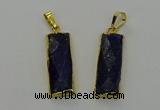 NGP6567 14*30mm - 15*38mm faceted rectangle lapis lazuli pendants