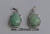 NGP6615 22*30mm faceted teardrop amazonite gemstone pendants