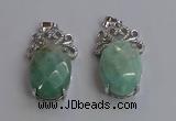 NGP6636 18*25mm faceted oval amazonite gemstone pendants