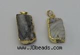 NGP6683 16*28mm - 18*35mm freeform druzy agate pendants