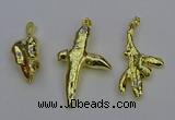 NGP6714 10*25mm - 20*45mm freeform gold plated pearl pendants