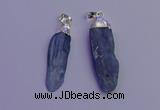 NGP6757 10*35mm - 15*45mm freeform blue kyanite pendants