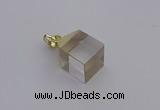 NGP6760 15*22mm cube white crystal gemstone pendants wholesale