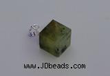 NGP6790 15*22mm cube green qutilated quartz pendants wholesale