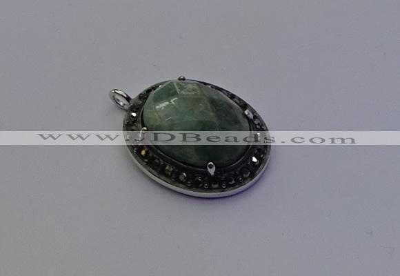 NGP6871 20*25mm oval amazonite gemstone pendants wholesle