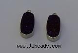 NGP6901 10*22mm - 12*25mm freeform plated druzy quartz pendants