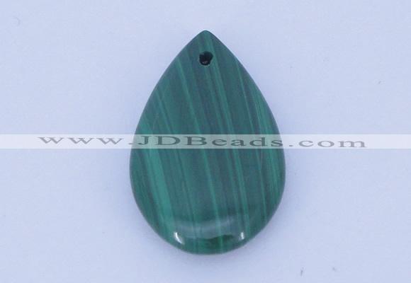 NGP700 15*25mm flat teardrop natural malachite gemstone pendant