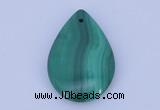 NGP701 22*30mm flat teardrop natural malachite gemstone pendant