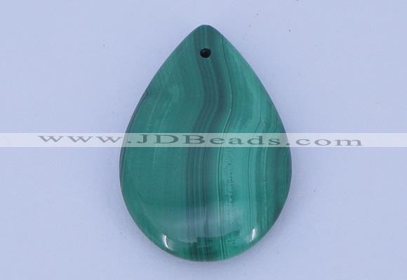 NGP701 22*30mm flat teardrop natural malachite gemstone pendant