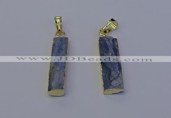 NGP7045 8*32mm - 10*30mm rectangle blue kyanite pendants