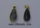 NGP7046 12*25mm - 13*28mm flat teardrop blue kyanite pendants