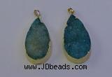 NGP7130 25*45mm - 26*50mm teardrop druzy agate pendants wholesale