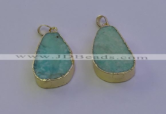 NGP7134 20*30mm - 22*32mm freeform amazonite gemstone pendants