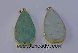 NGP7135 25*50mm - 28*55mm freeform amazonite gemstone pendants