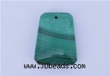 NGP717 18*23mm trapezoid natural malachite gemstone pendant