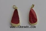 NGP7245 10*40mm flat teardrop mookaite gemstone pendants