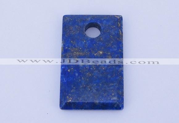 NGP726 21*31mm rectangle natural lapis lazuli gemstone pendant