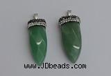 NGP7320 15*40mm - 16*45mm arrowhead green aventurine pendants