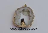 NGP7394 45*50mm - 50*55mm freeform druzy agate pendants