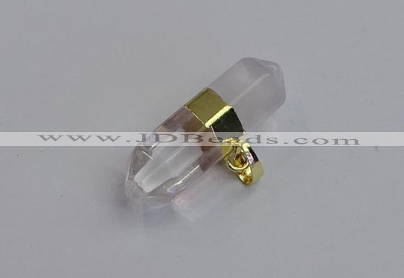 NGP7441 12*45mm sticks white crystal pendants wholesale