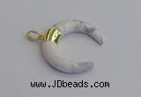 NGP7516 35*38mm horn white howlite pendants wholesale