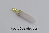 NGP7542 8*40mm sticks rose quartz pendants wholesale