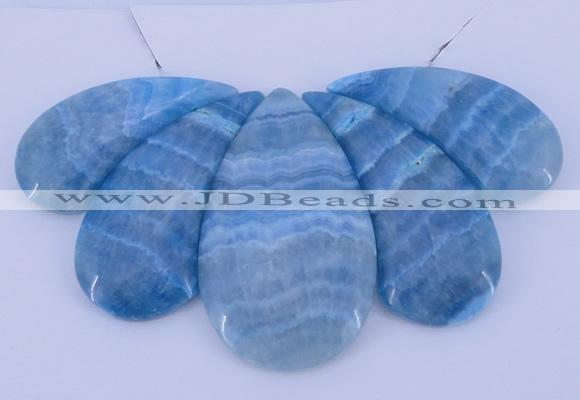 NGP78 Fashion blue lace agate gemstone pendants set jewelry wholesale