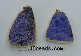 NGP8565 28*45mm - 35*50mm freeform druzy agate pendants wholesale