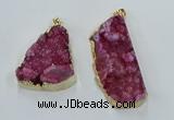 NGP8567 28*45mm - 35*50mm freeform druzy agate pendants wholesale